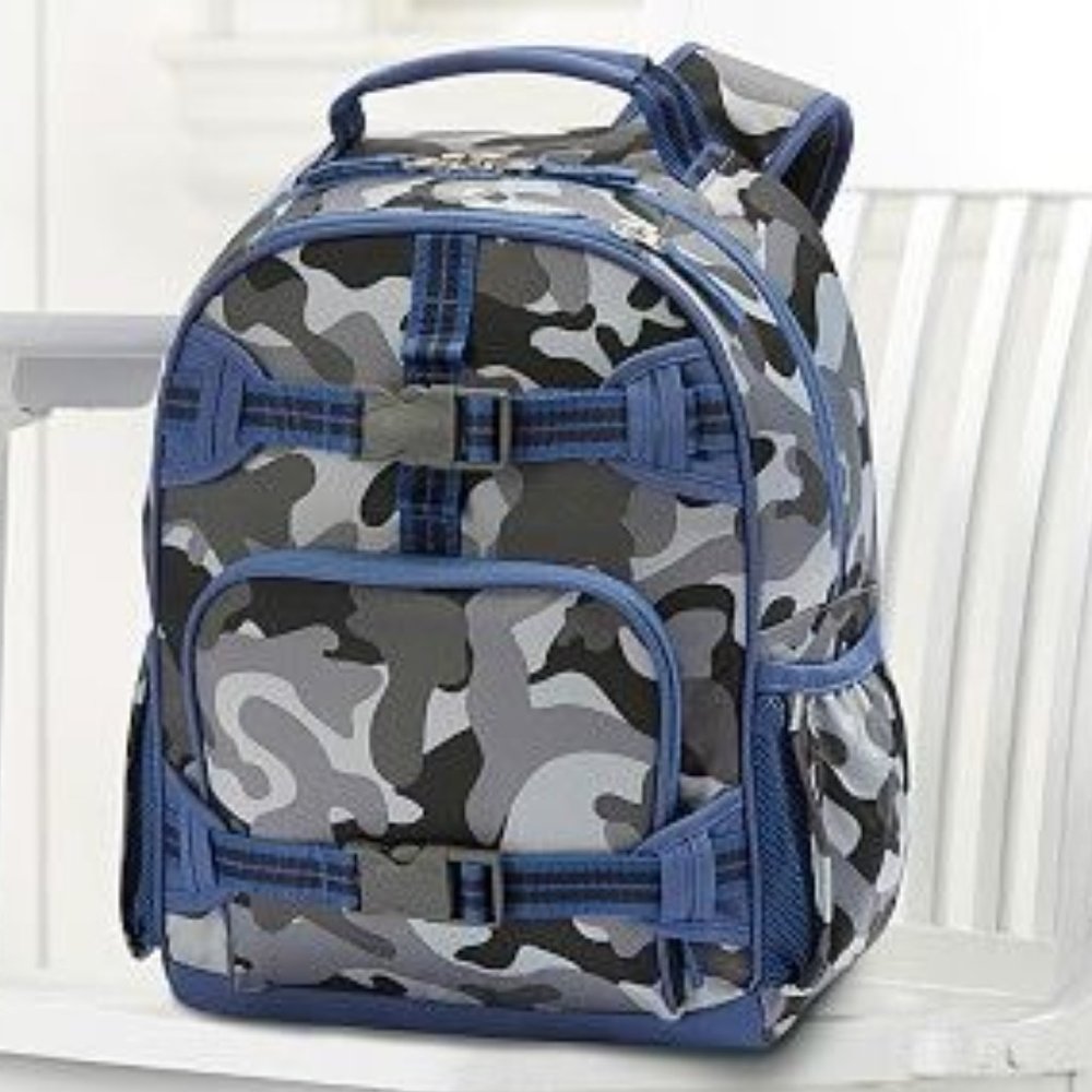 Pottery Barn Small Backpack - Blue Shark Camo